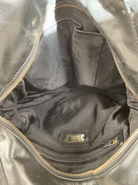 Badgley Mischka Black Leather Handbag - Picture 11 of 12